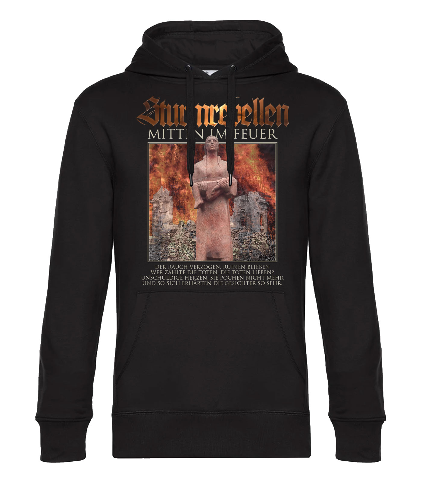 Kapuzensweatshirt- Sturmrebellen-Mitten im Feuer