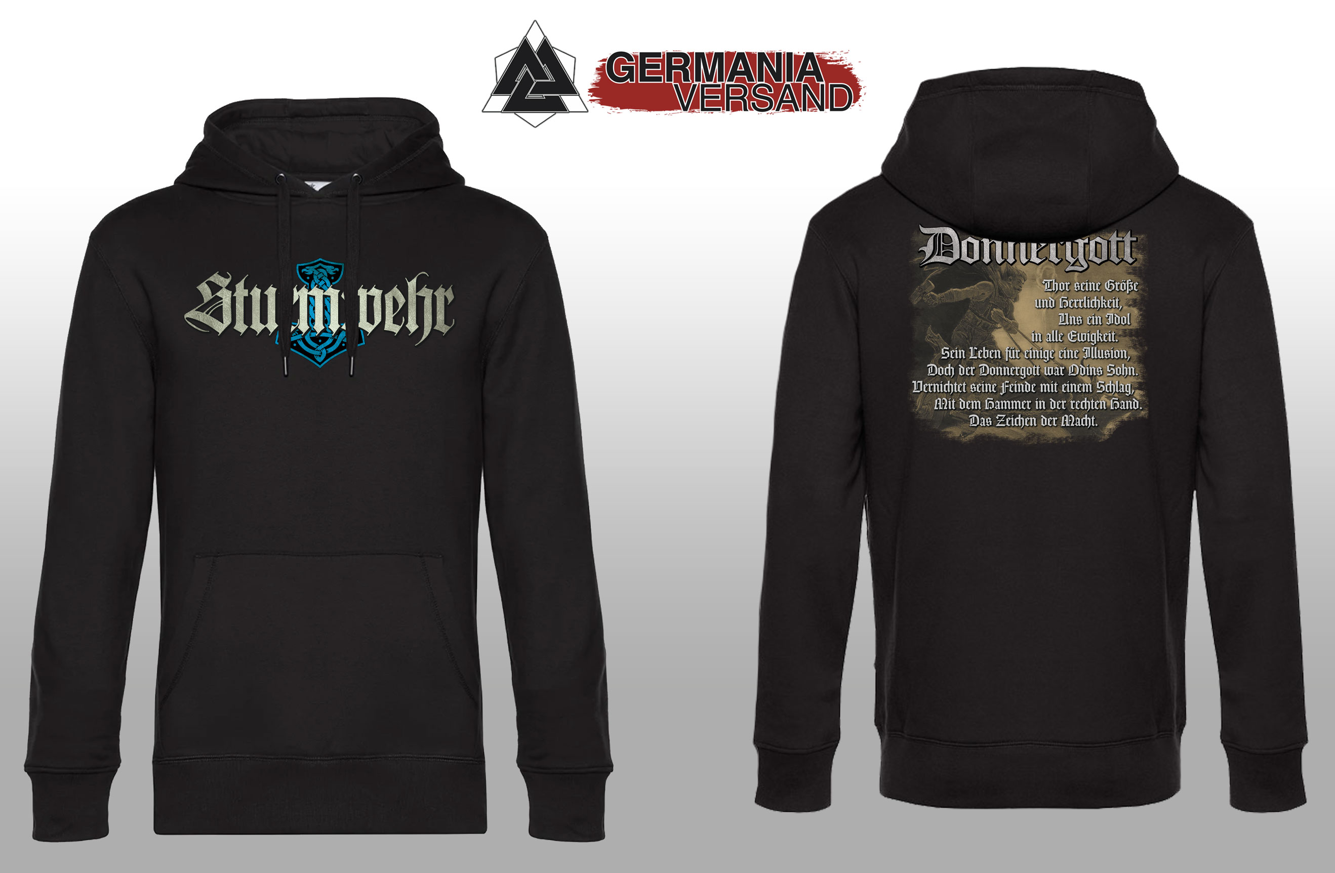 Kapuzensweatshirt- Sturmwehr - Donnergott 