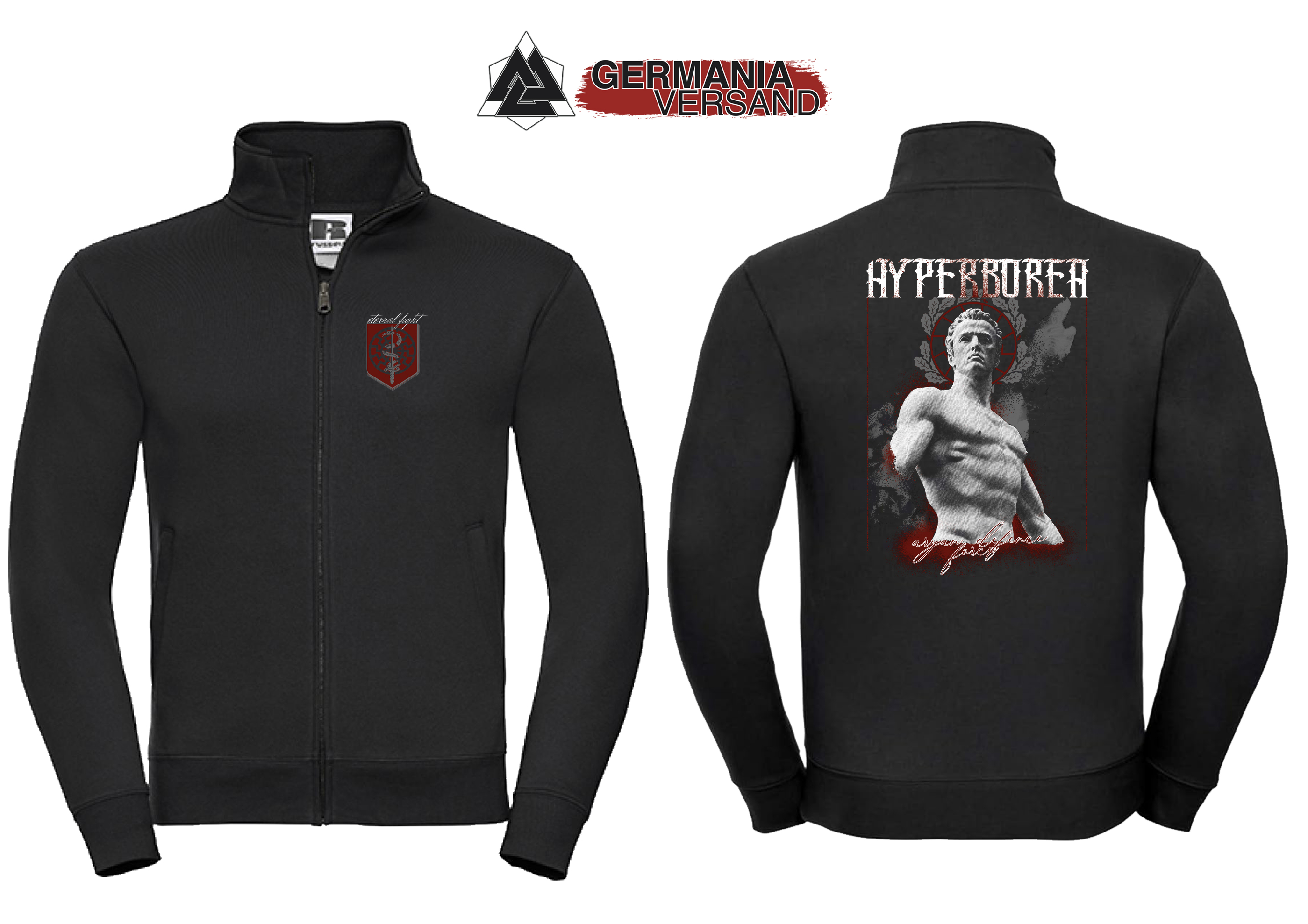Stehkragenjacke- Hyperborea (schwarz)