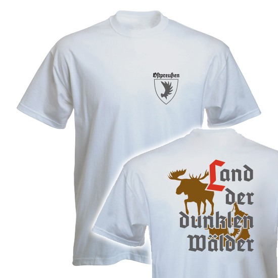 T-Shirt- Land der dunklen Wälder weiss