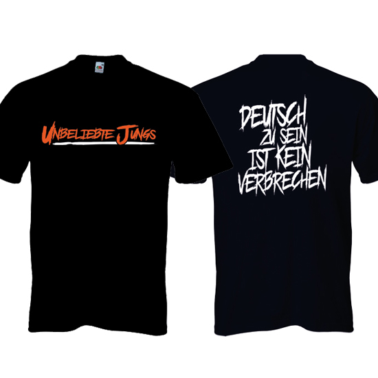 T-Shirt- Unbeliebte Jungs-Deutsch zu sein ist kein Verbrechen (schwarz) T-Shirt- Unbeliebte Jungs-Deutsch zu sein ist kein Verbrechen (schwarz)