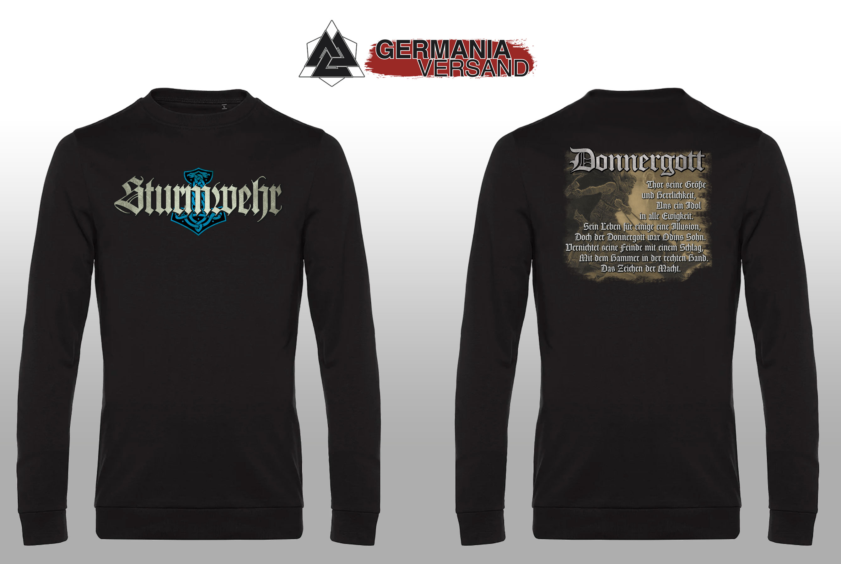 Sweatshirt- Sturmwehr - Donnergott 