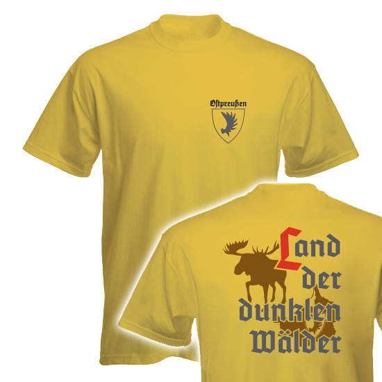 T-Shirt- Land der dunklen Wälder gelb